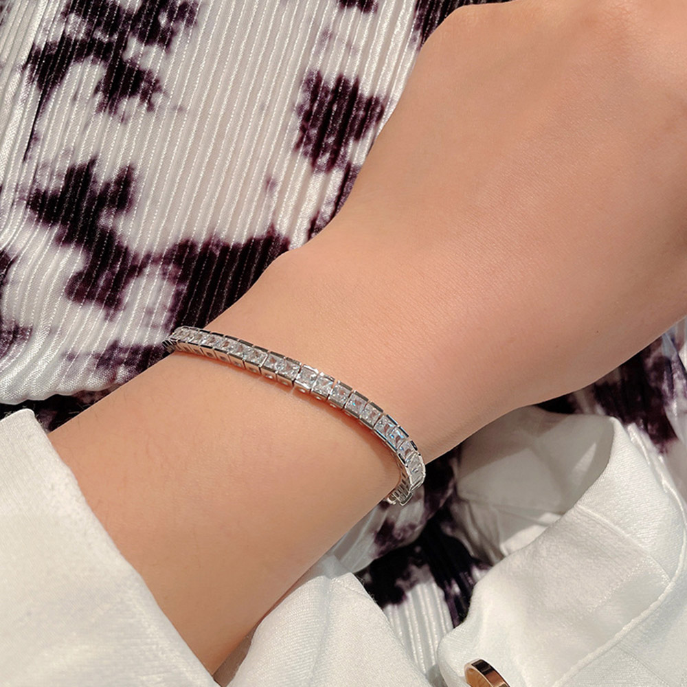 YLMyself 925 Silver Tennis Bra - Tennis Bracelet Cubic 리뷰 및 가격