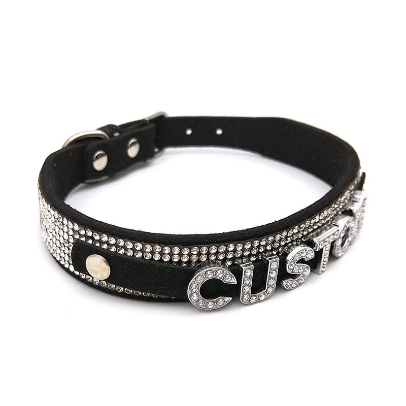 Shiny Rhinestone Letters Custo - Crystal Choker Necklace 리뷰 및 가격