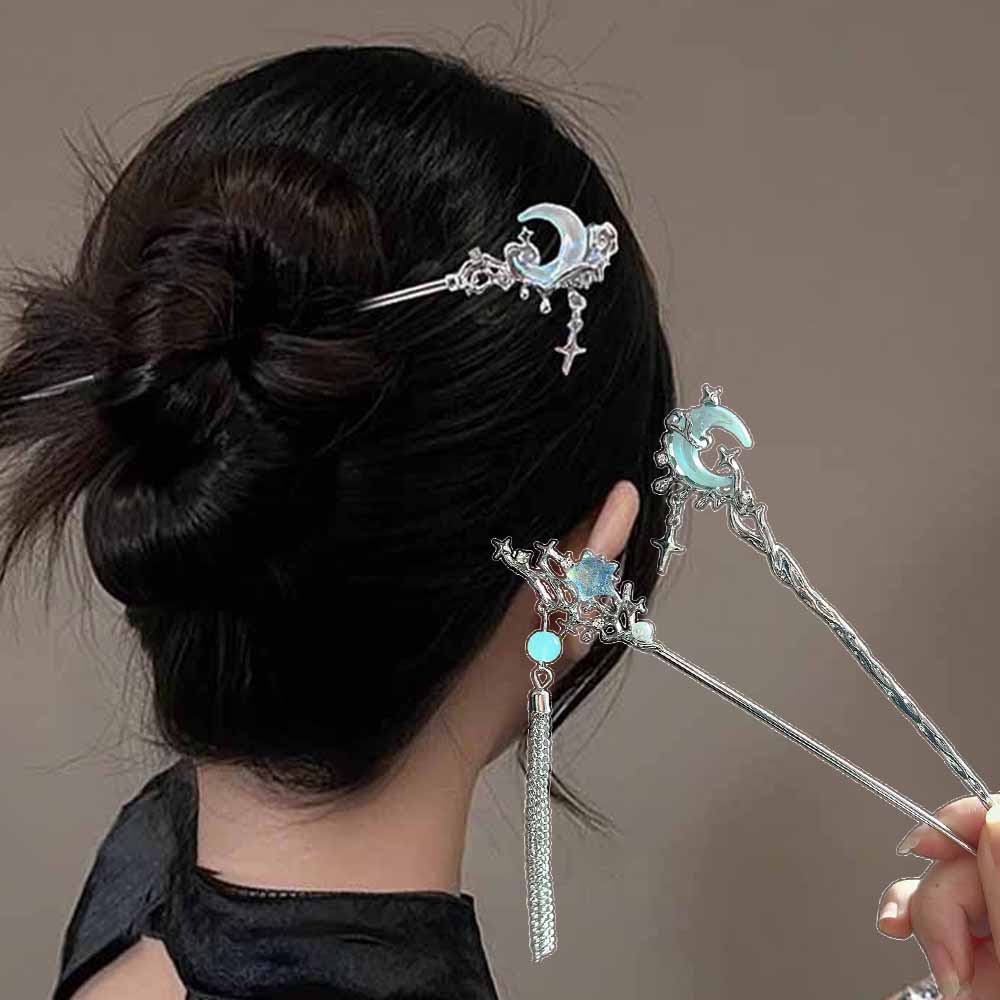 Moonstone Star Moon Hair Stick - Shop Jewelry & Watches Near Me 리뷰 및 가격