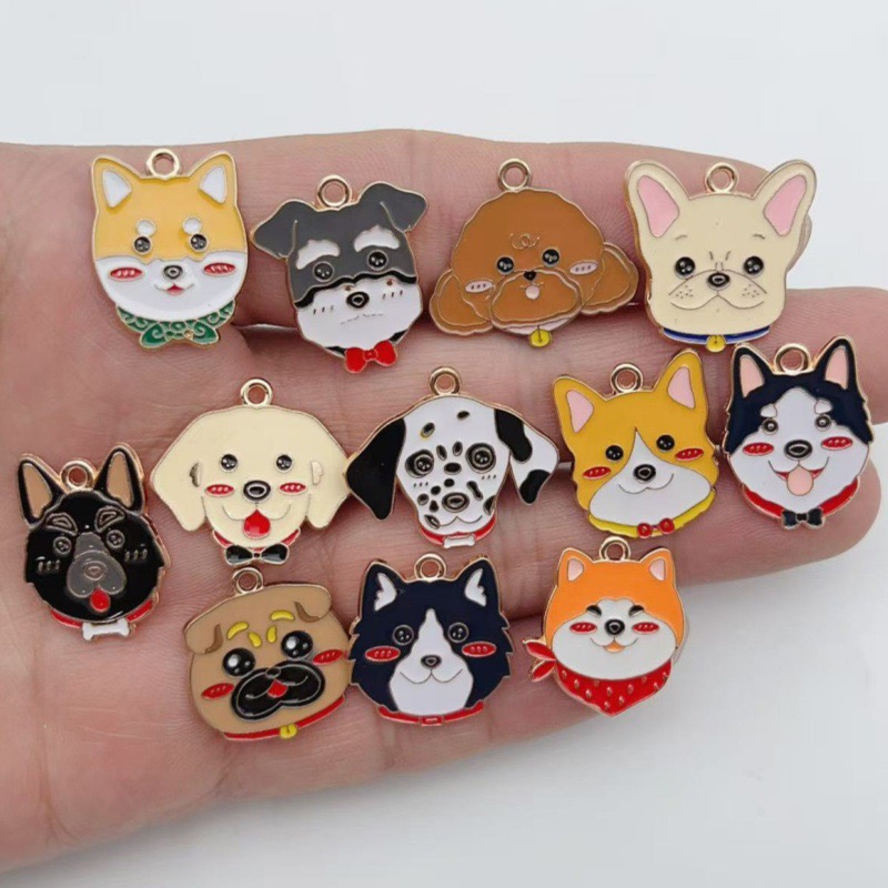 12pcs cartoon pet spotted dog  - Jewelry & Watches Store 리뷰 및 가격