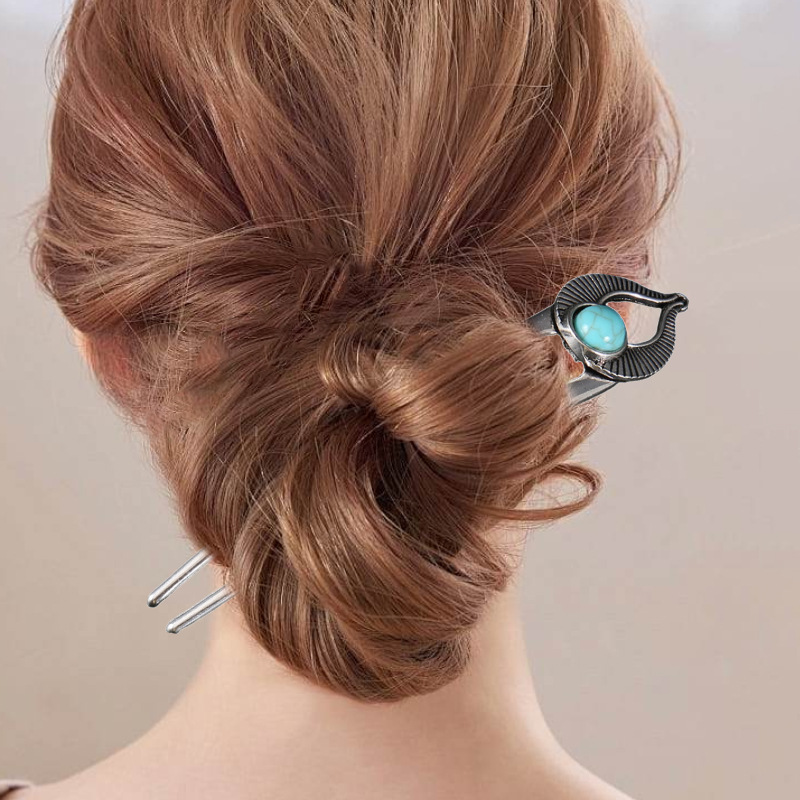 Egypt Turquoise U Shape Hair F - Shop Jewelry & Watches Near Me 리뷰 및 가격
