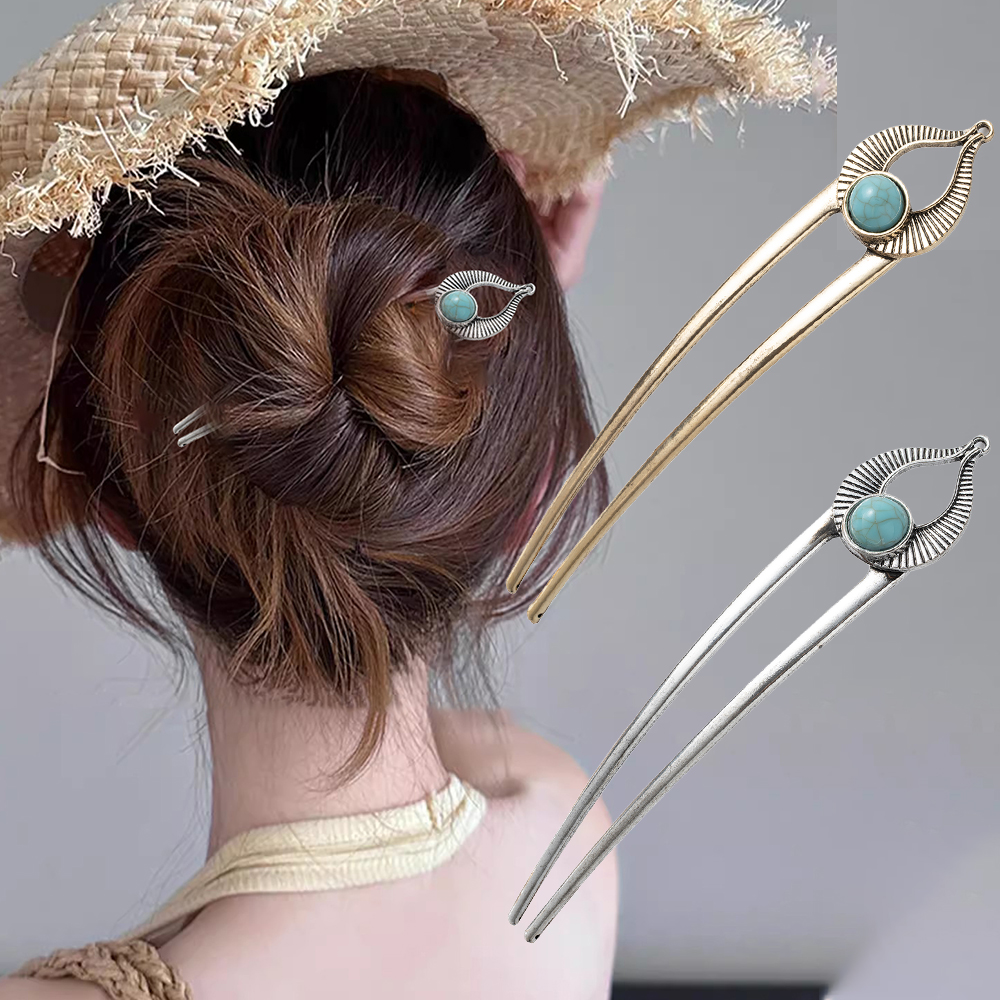 Egypt Turquoise U Shape Hair F - Shop Jewelry & Watches Near Me 리뷰 및 가격