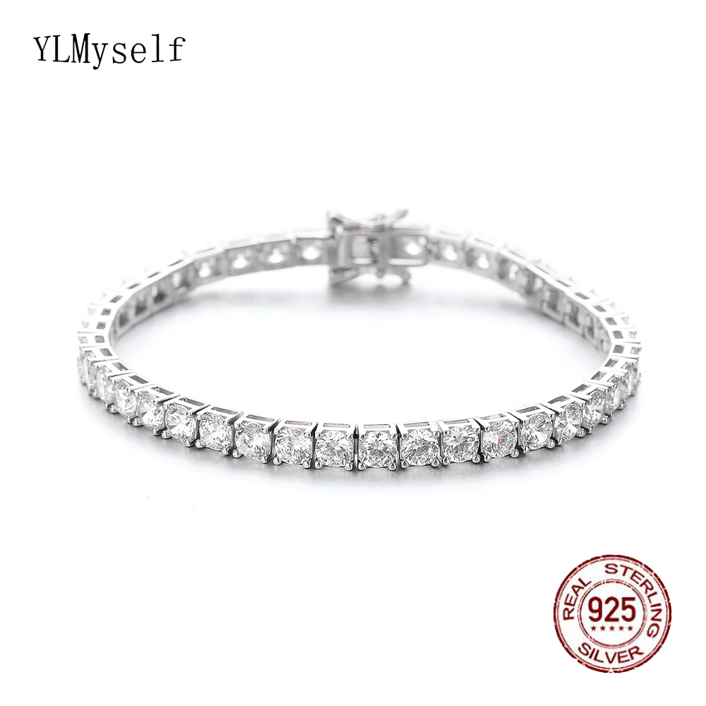 YLMyself 925 Silver Tennis Bra - Tennis Bracelet Cubic 리뷰 및 가격