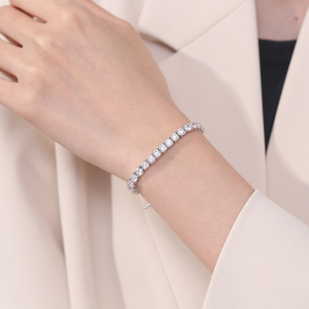 YLMyself 925 Silver Tennis Bra - Tennis Bracelet Cubic 리뷰 및 가격