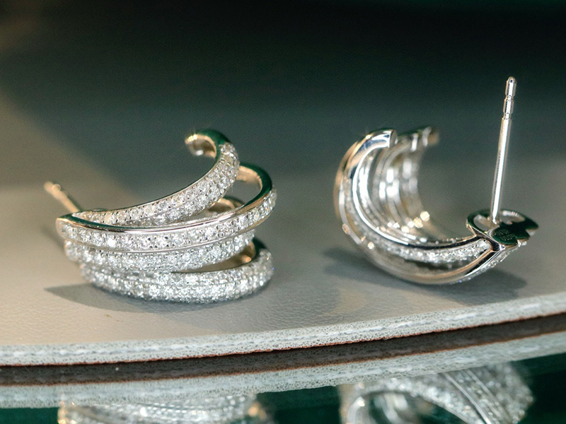 LUOWEND 100% 18K White Gold Ea - Diamond Stud Earrings 리뷰 및 가격
