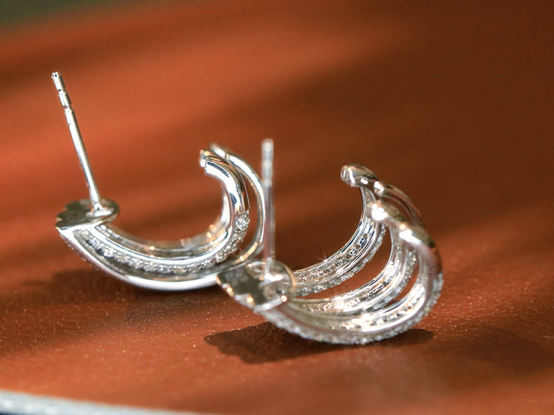 LUOWEND 100% 18K White Gold Ea - Diamond Stud Earrings 리뷰 및 가격