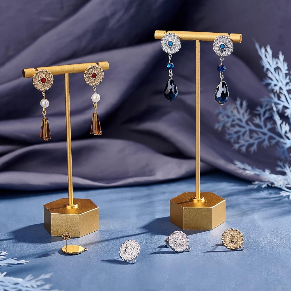 4 Pairs 2 Colors Sun Stud Earr - Diamond Stud Earrings 리뷰 및 가격