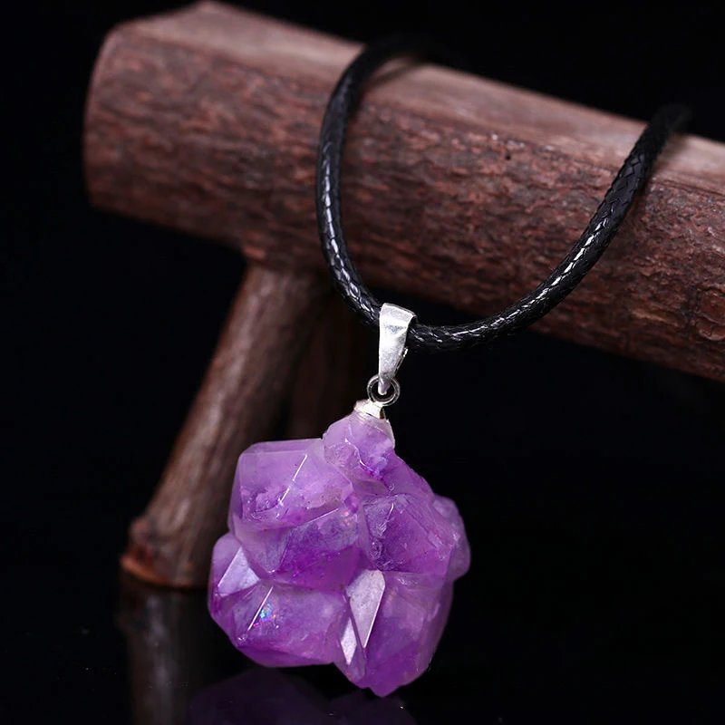 Natural Amethysts Flower Neckl - Crystal Choker Necklace 리뷰 및 가격