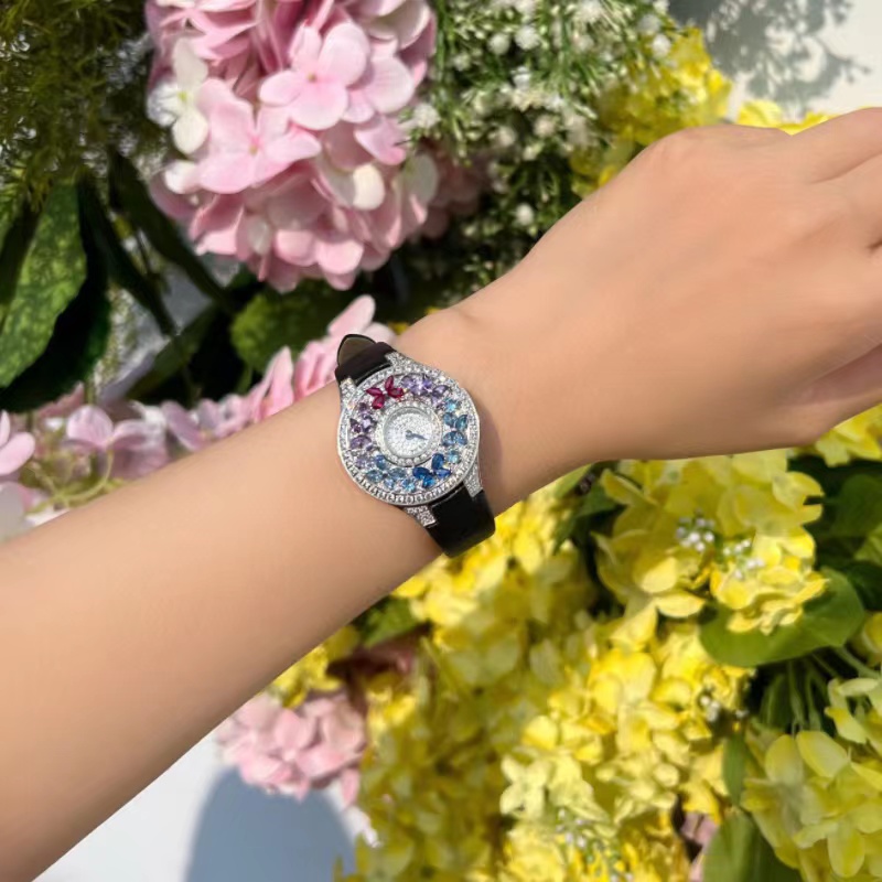 Luxury Colorful Women's Watch  - Jewels In Quartz Watches 리뷰 및 가격