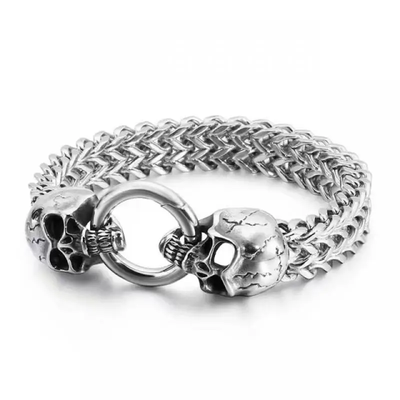 Stainless Steel Gothic Double  - Gothic Skull Ring 리뷰 및 가격