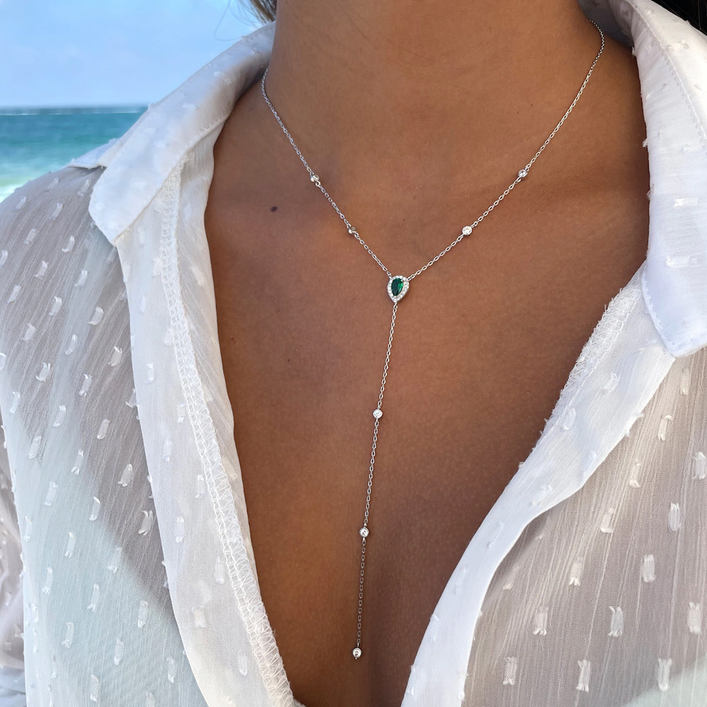 Stonefans Emerald Green Teardr - Crystal Choker Necklace 리뷰 및 가격