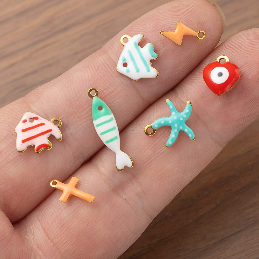 20pcs Stainless Steel Enamel C - Moon Star Earrings 리뷰 및 가격