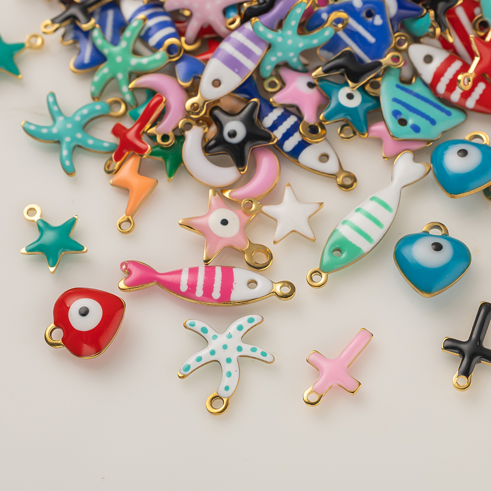 20pcs Stainless Steel Enamel C - Moon Star Earrings 리뷰 및 가격