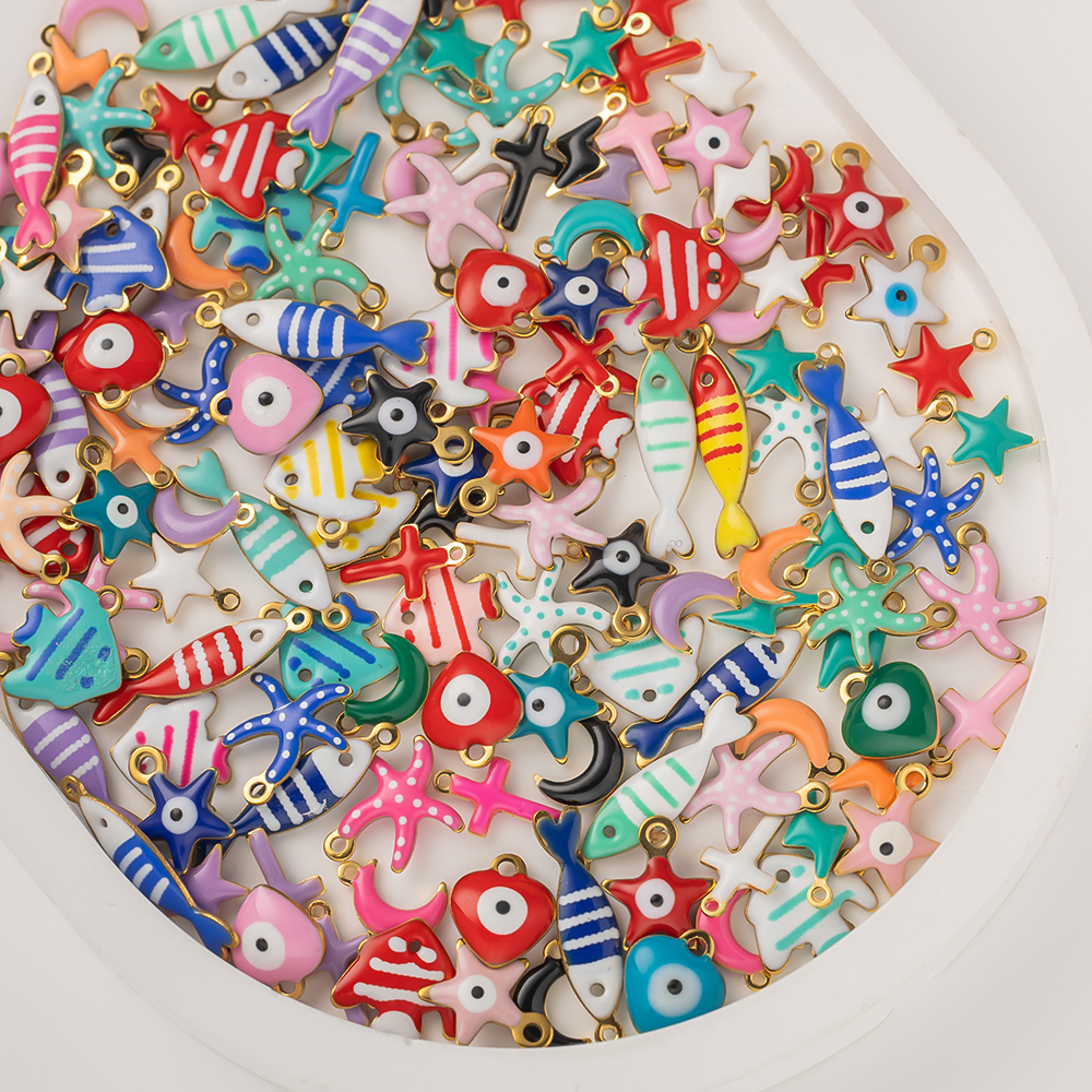 20pcs Stainless Steel Enamel C - Moon Star Earrings 리뷰 및 가격