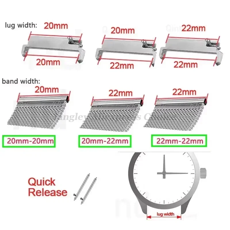 2pcs Watch Band Adapters 20mm  - Jewelry Stores Watches 리뷰 및 가격